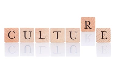 culture spelled with block letters